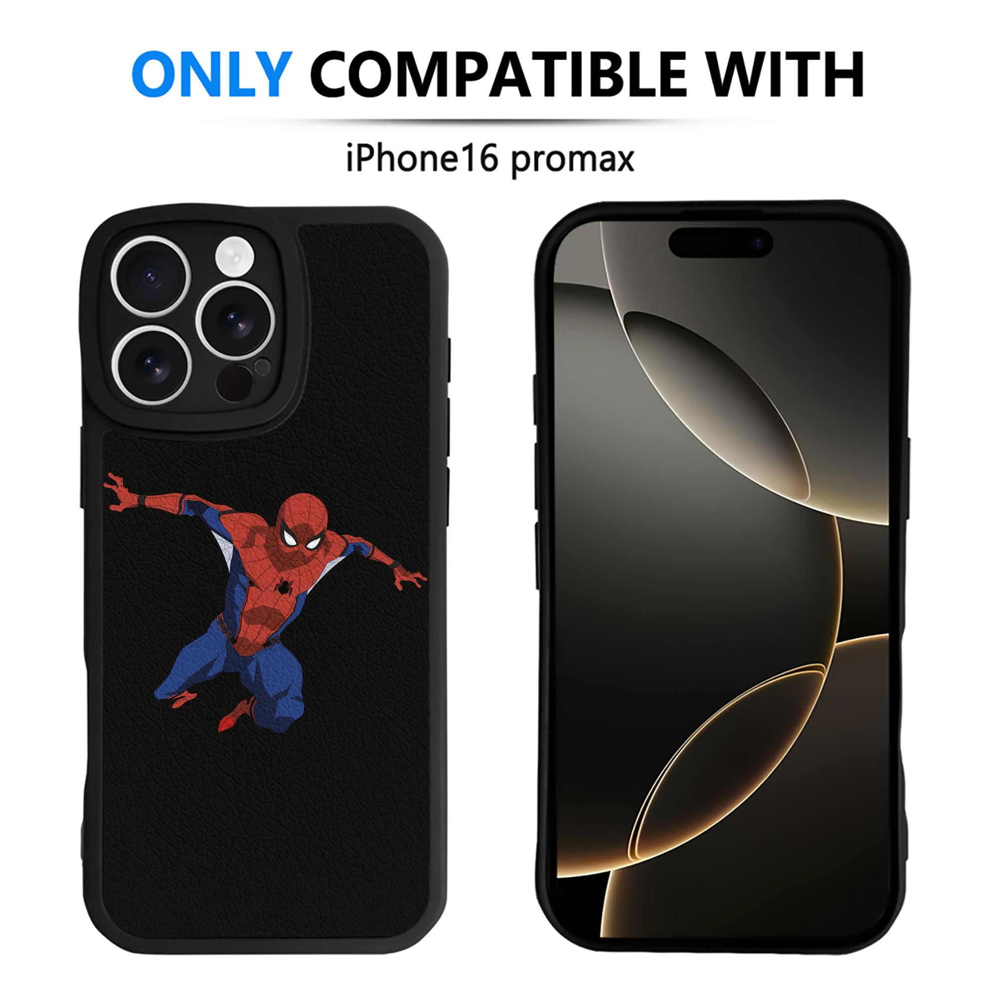 Spider Man スパイダーマン 【iPhone 16シリーズ対応】シリコンスマホケース（レザー調） 材質：シリコン